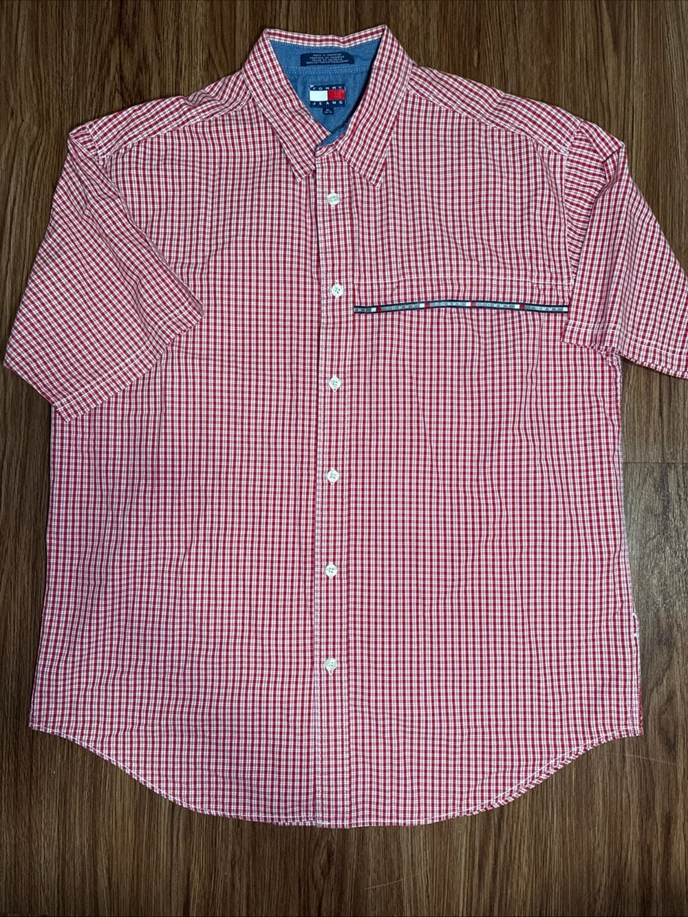 Vintage Tommy Hilfiger Y2K   Shirt X Large Red Plaid 90s